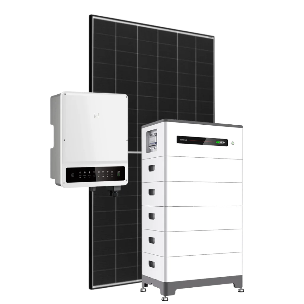 zestaw fotowoltaiczny z magazynem energii i falownikiem do instalacji domowej